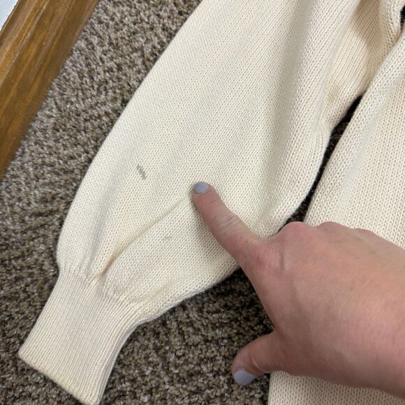 Paul & Shark Yachting Cream Embroidered Pullover Sweater Men’s Size XL Boating - Picture 4 of 14